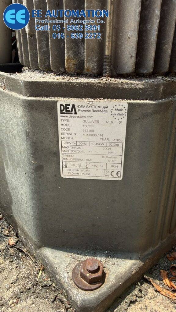 DEA Gulliver Sliding Autogate Repair Subang Jaya